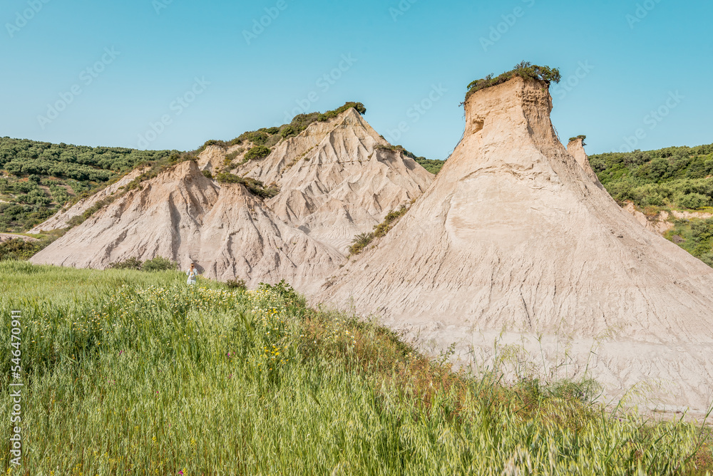 Komolithi kissamos, crete island, greece: impressive clay stone formations near Potamida Chania