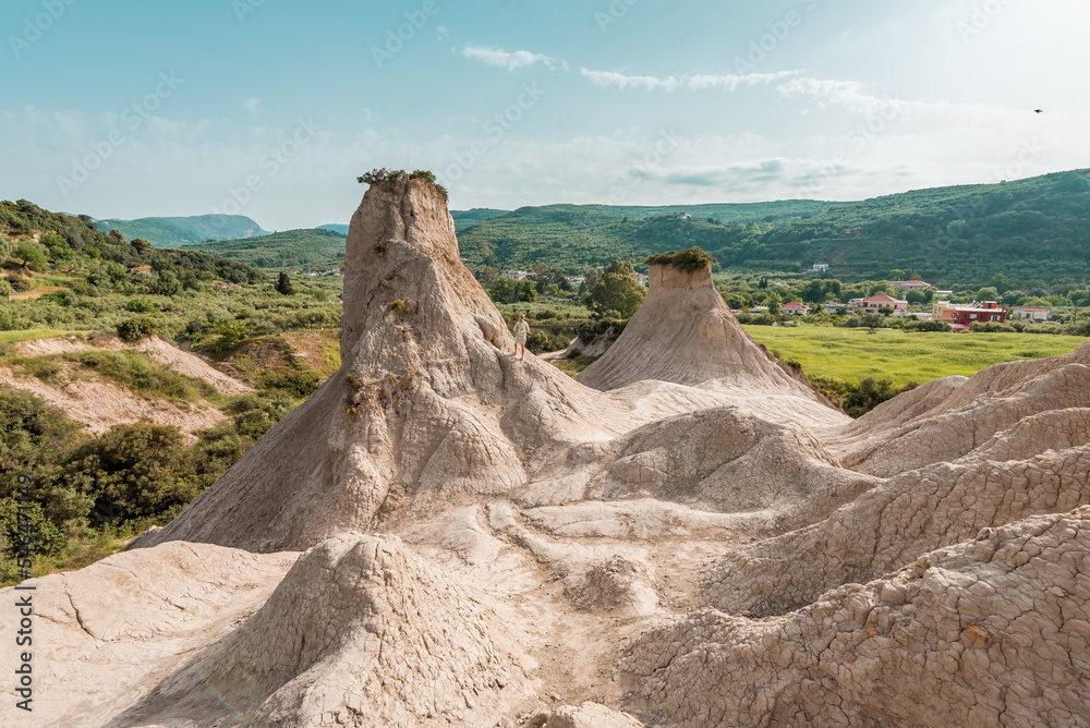 Komolithi kissamos, crete island, greece: impressive clay stone formations near Potamida Chania