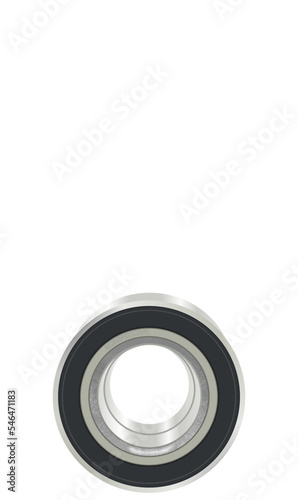 Car wheel black cover ball bearing, vector illustration
