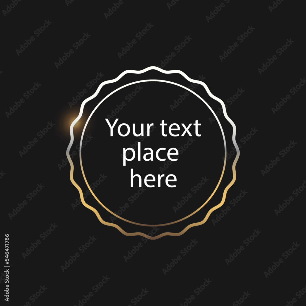 Golden badge design vector for your illustration certified logo Golden badge design vector for your illustration certified logo