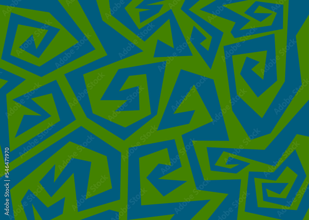 Abstract background with curly geometric lines pattern Abstract background with curly geometric lines pattern