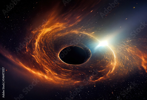 Valokuvatapetti trou noir et singularité cosmique