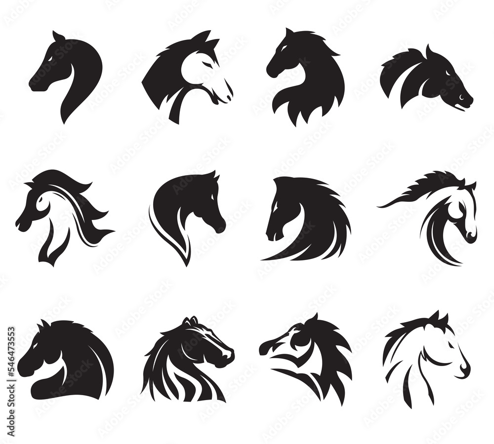 Creative Simple Modern Horse Logo Collection Creative Simple Modern Horse Logo Collection