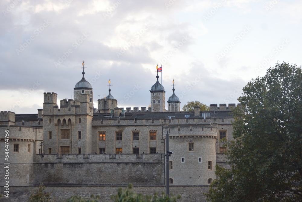 The Tower of London,United Kingdom, a historical building at the river Thamse