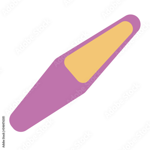 Nail file vector illustration in flat color design