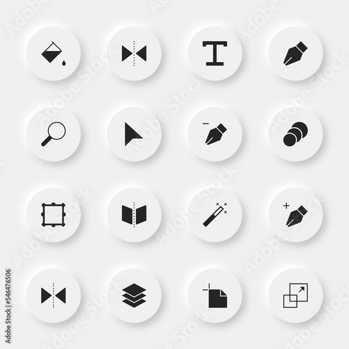 edit tool user interface icons set