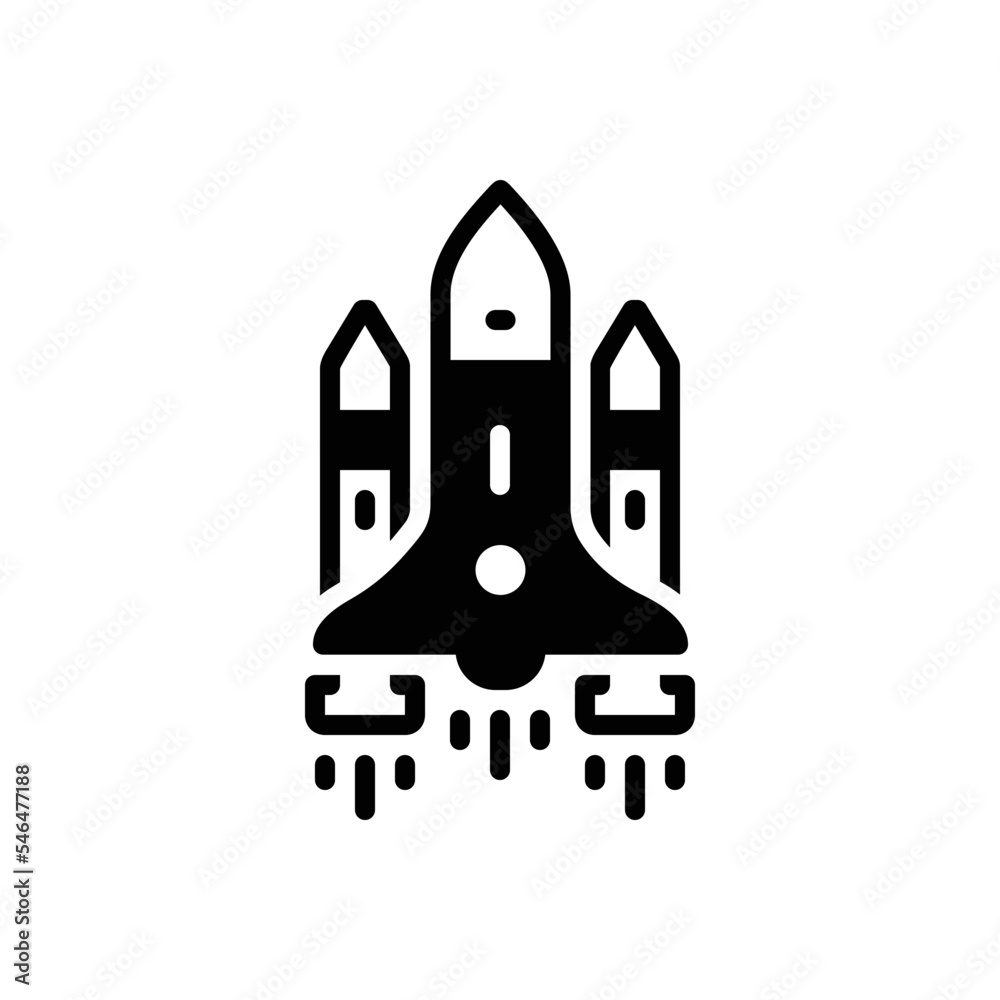 Black solid icon for shuttle Black solid icon for shuttle