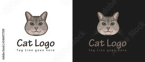 pet animal breeder wild kitten bob cat vector minimal face portrait professional icon logo slogan graphic image