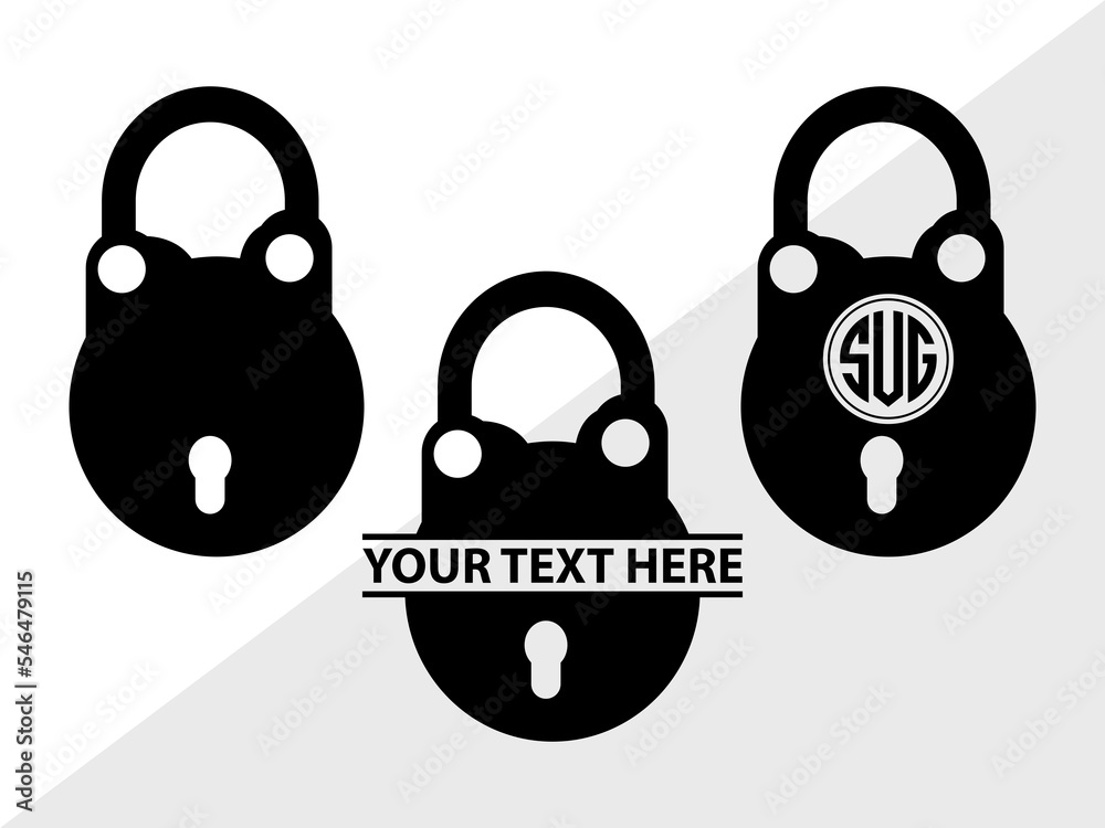 Lock And Key Monogram, Lock And Key Silhouette, Lock And Key SVG Cut