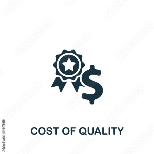 Cost Of Quality icon. Monochrome simple Product Management icon for templates, web design and infographics