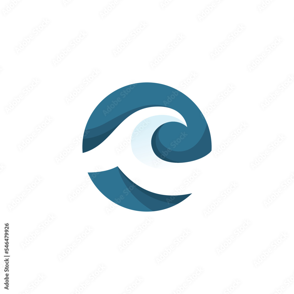C Abstract Wave Logo Design. Wave Icon C Abstract Wave Logo Design. Wave Icon