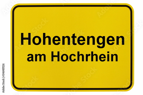 Illustration eines Ortsschildes der Gemeinde Hohenstengen am Hochrhein in Baden-Württemberg photo