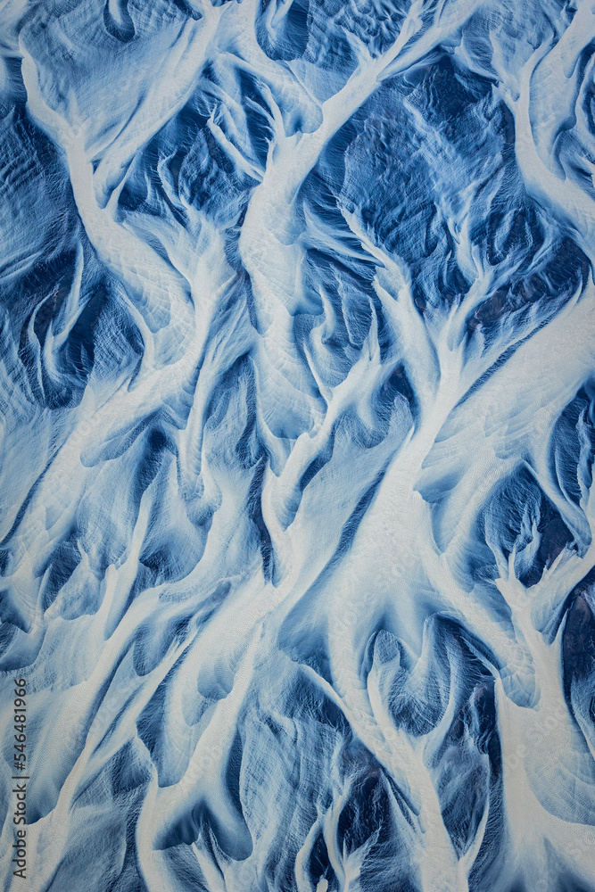 desembocadura de un glaciar en Islandia