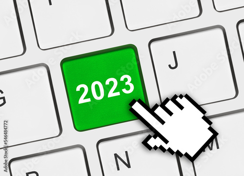 Computer keyboard with 2023 key