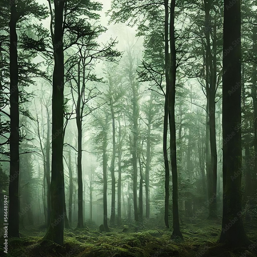 Fototapeta premium A trail in a mysterious forest