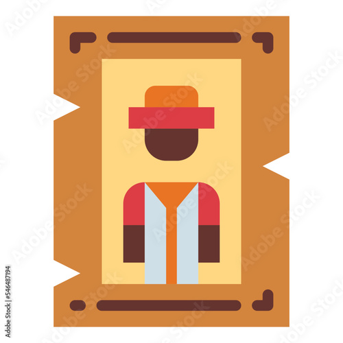 wanted flat icon style