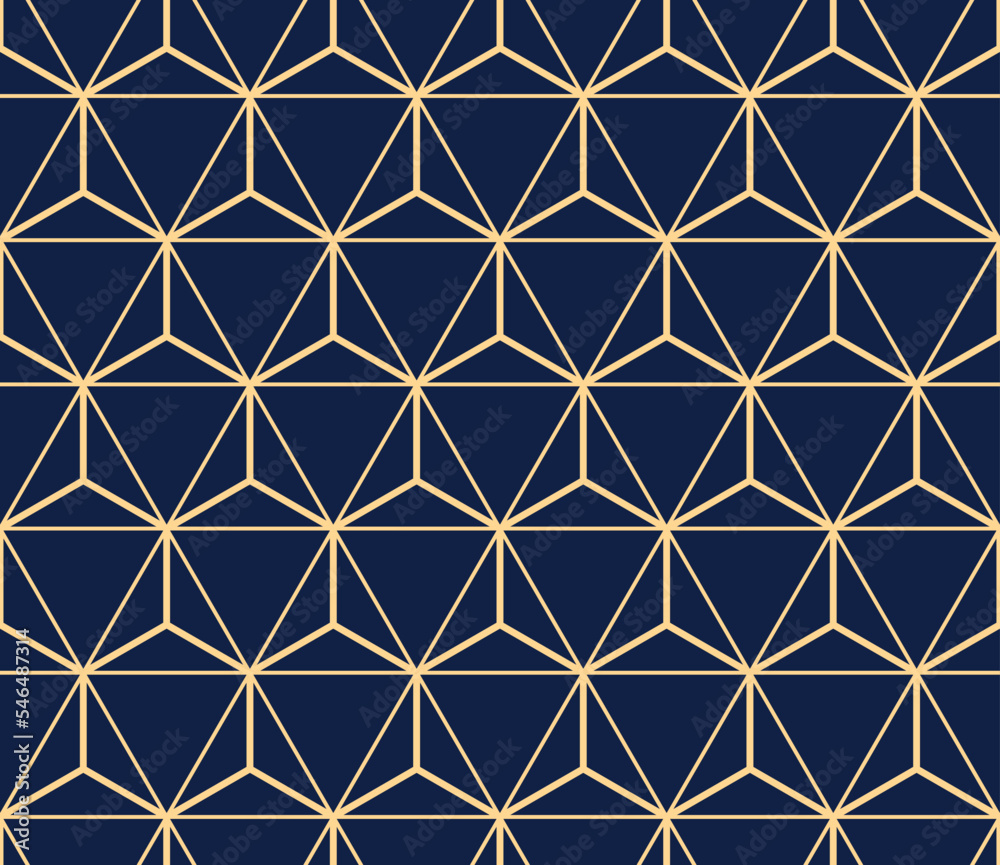 The geometric pattern with lines. Seamless vector background. Gold and dark blue texture. Graphic modern pattern. Simple lattice graphic design The geometric pattern with lines. Seamless vector background. Gold and dark blue texture. Graphic modern pattern. Simple lattice graphic design
