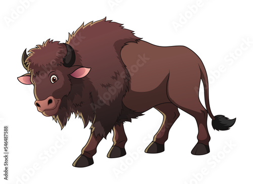 Bison Cartoon Animal Illustration