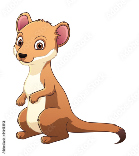 Little Weasel Cartoon Animal Illustration