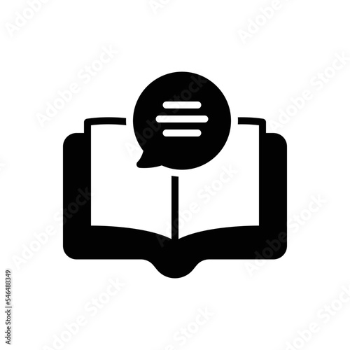 Black solid icon for topic