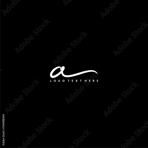 A letter logo, letter A monogram logo, hand written letters A logo