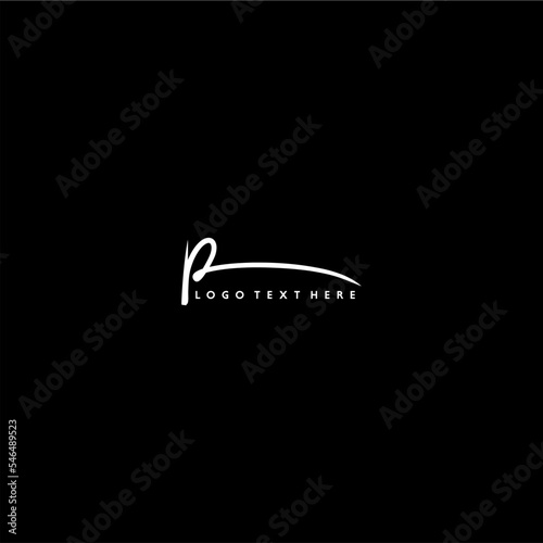 P letter logo, letter P monogram logo, hand written letters P logo