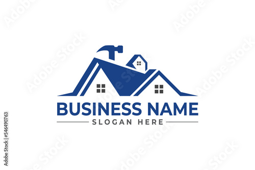 home repair, roofing, remodeling, handyman, home renovation, decor logo
