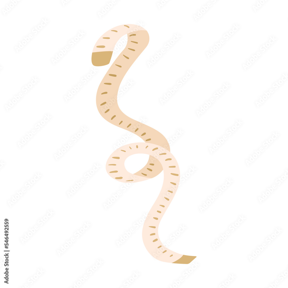 measuring tape, Tool for knitting and sewing flat vector illustration. Accessories for needlework isolated on white background measuring tape, Tool for knitting and sewing flat vector illustration. Accessories for needlework isolated on white background