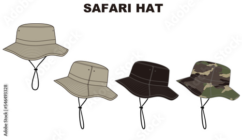 サファリハットデザイン画（SAFARI HAT)