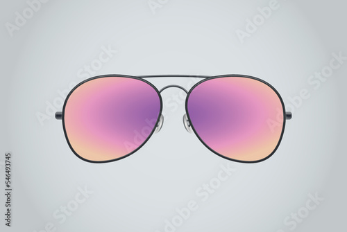 Fotografiet Aviator sunglasses illustration background