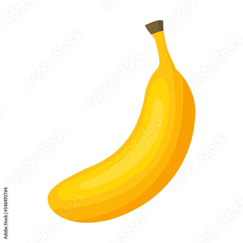 ripe mature sweet banana, tropical fruit for breakfast, cereal and bowls of oatmeal vector illustration. Fruit and berries
