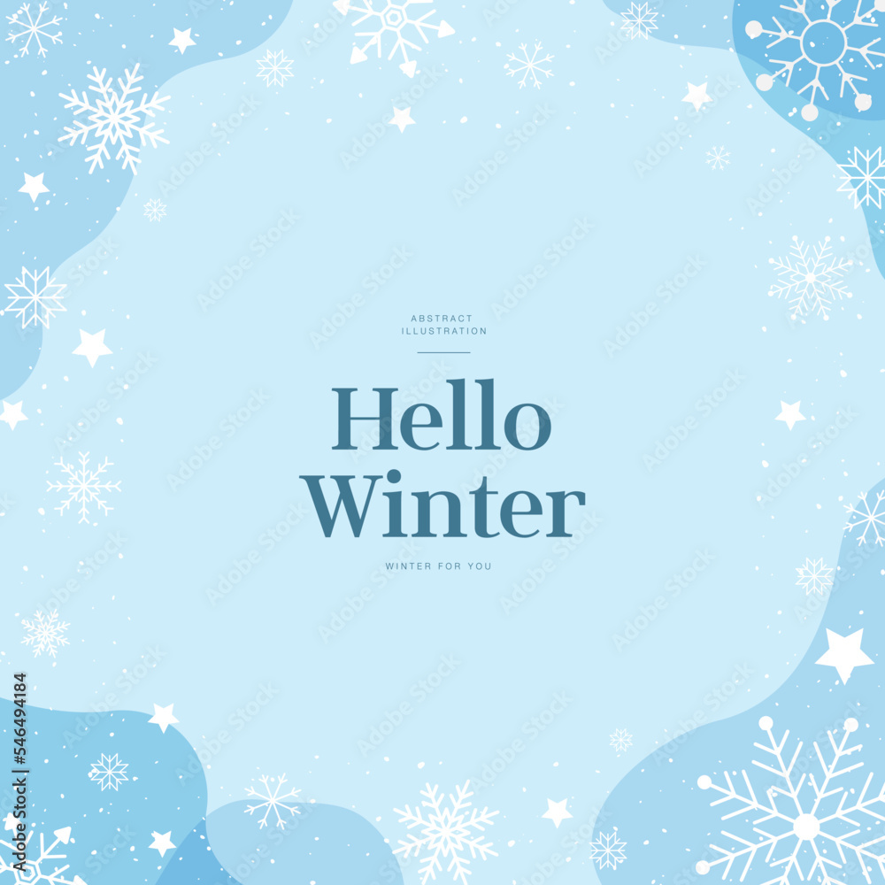 Winter background template illustration. Baner. POP-UP. Frame
