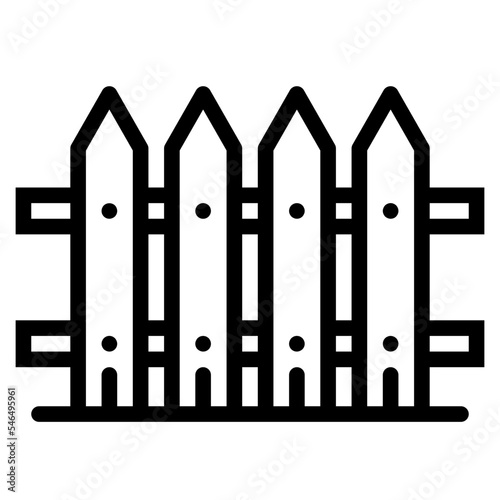 fence line icon style