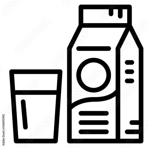 milk line icon style