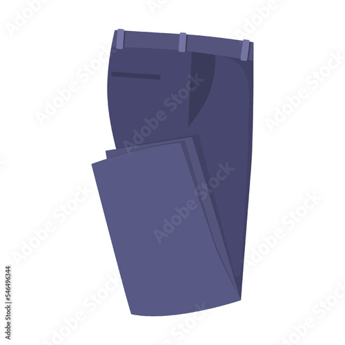 folded ironed trousers, Business man or office worker accessorie and formal clothes cartoon vector illustration