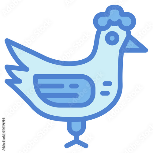 chicken two tone icon style © smalllike