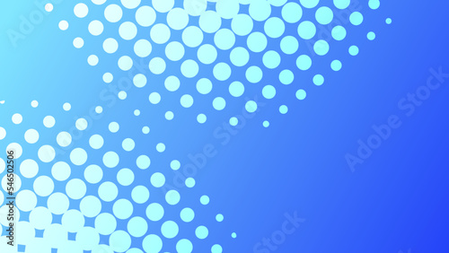 abstract modern graphic background with blue gradient color and dots pattern with copy space