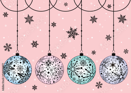 ゴシック調、クリスマスオーナメント