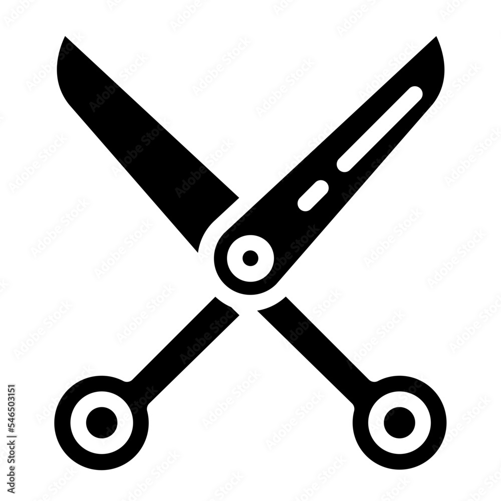scissors glyph icon style scissors glyph icon style