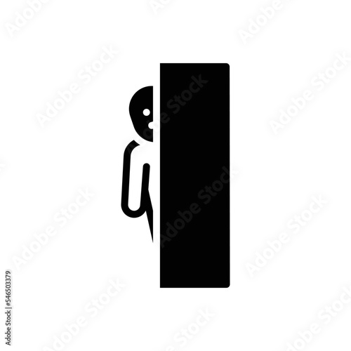 Black solid icon for seeking