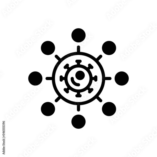 Black solid icon for spread