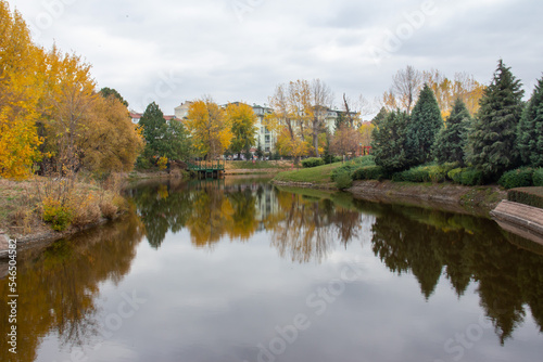Porsuk river , Eskisehir city on autumn season.