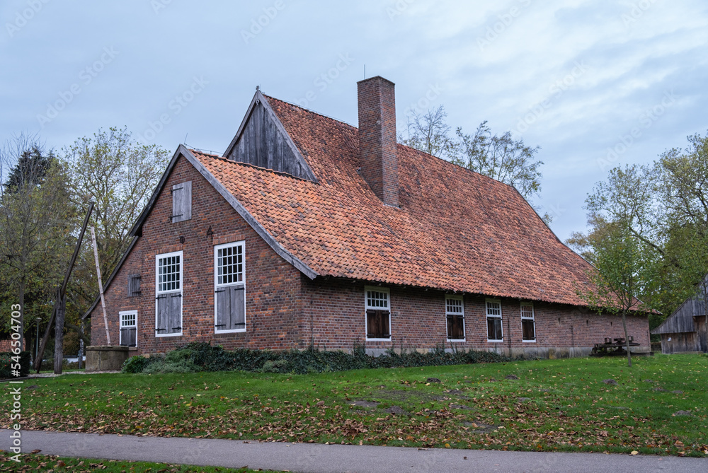Village houses in Germany. German architecture and village life. Vreden, Germany Village houses in Germany. German architecture and village life. Vreden, Germany