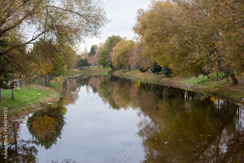 Porsuk river , Eskisehir city on autumn season.