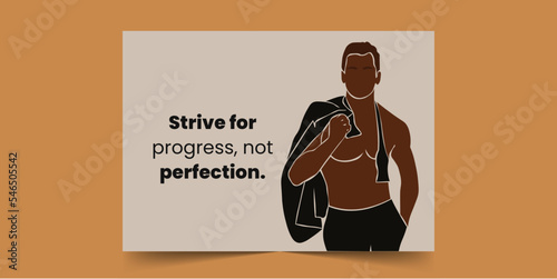 Strive for progress, not perfection, Greeting Card for Black Men