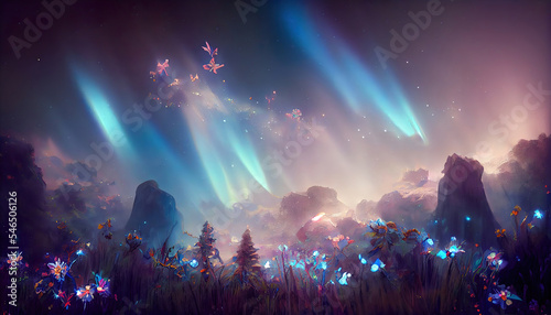 fantasy colorful winter christmas background as header wallpaper