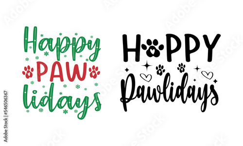 Happy Pawlidays Shirt-Santa Paws Design,Christmas Dog Mom.