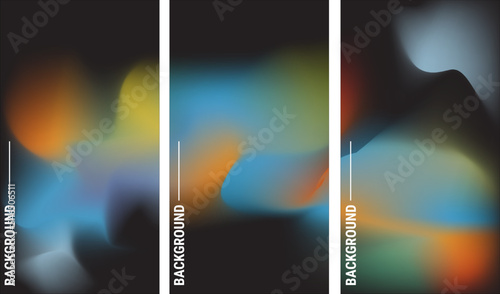 set cover templates with Northern and Polar Lights. Magnetic storms. Aurora Borealis. Art for banners, flyers, placards and posters. EPS 10 Vector Illustration