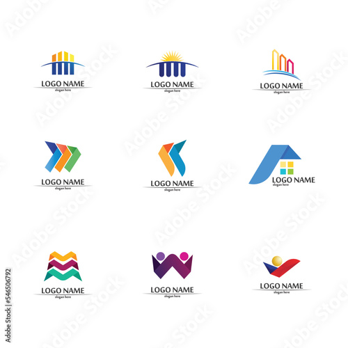Business icon and logo design vector graphic