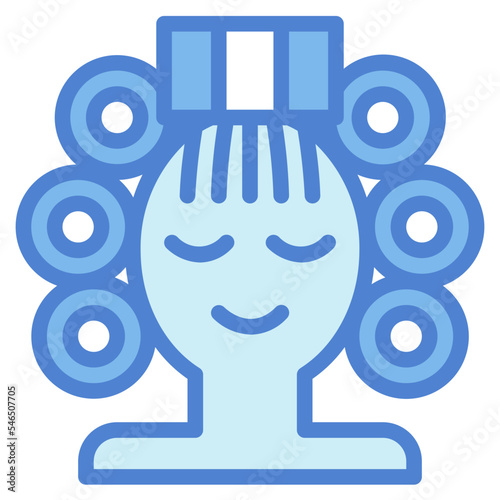 curling two tone icon style